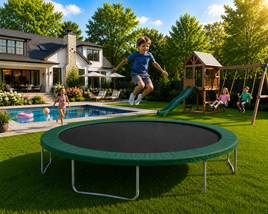 14’ Premium Round Trampoline Frame Pads 10" Wide  - Made In USA